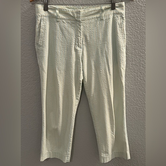 Lilly Pulitzer Pants - Lilly Pulitzer SearSeeker Teal Stripe Cropped Pants Size 4